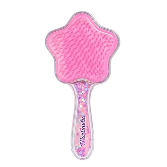 Блестящая расческа для волос Martinelia Единорог розовый (20201W-pink)